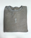 CROSS CORDED CREWNECK