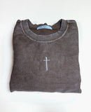 CROSS CORDED CREWNECK