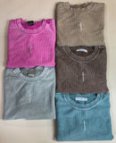 CROSS CORDED CREWNECK