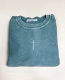 CROSS CORDED CREWNECK