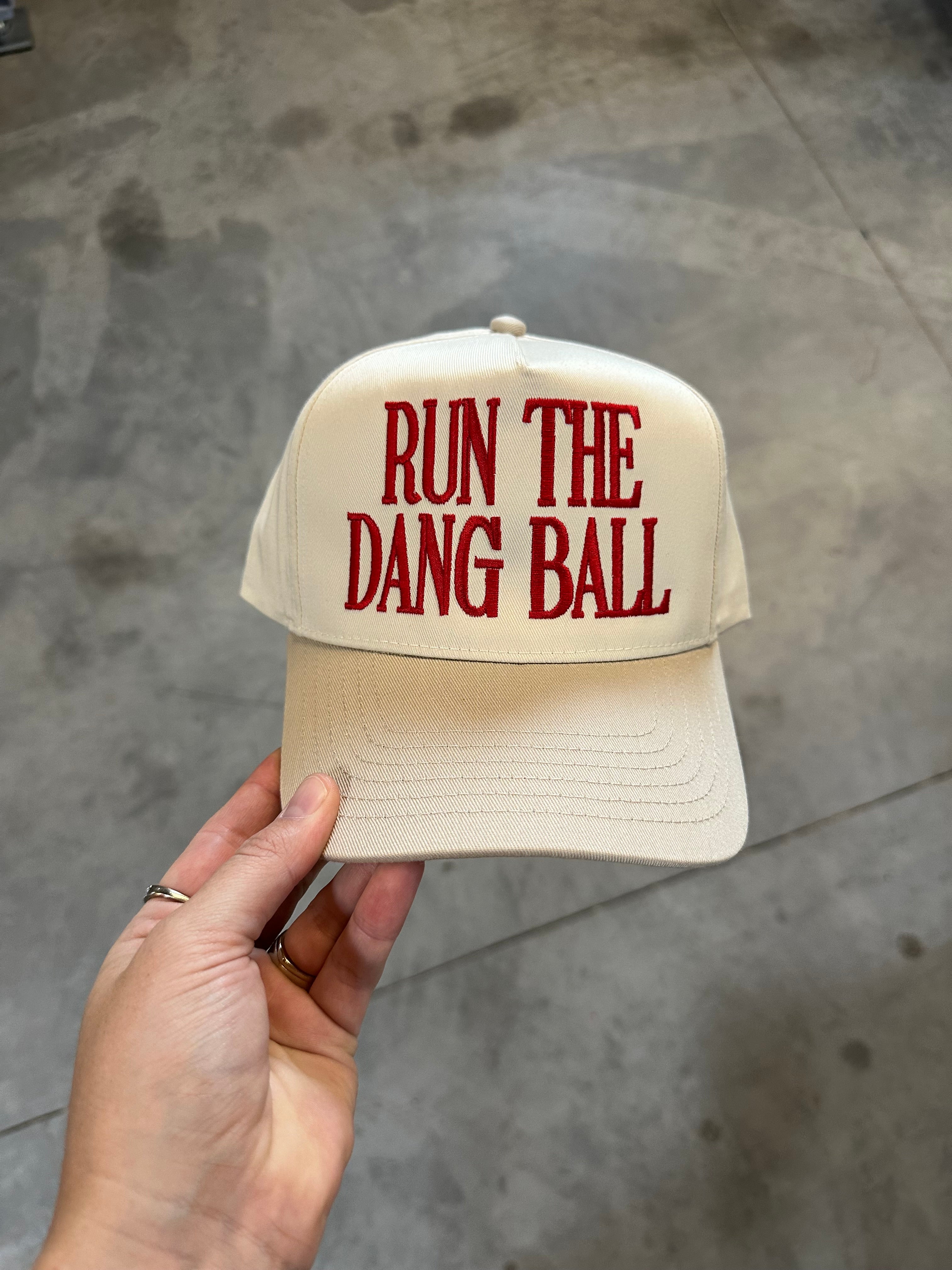 RUN THE DANG BALL - ADULT EMBROIDERED HAT