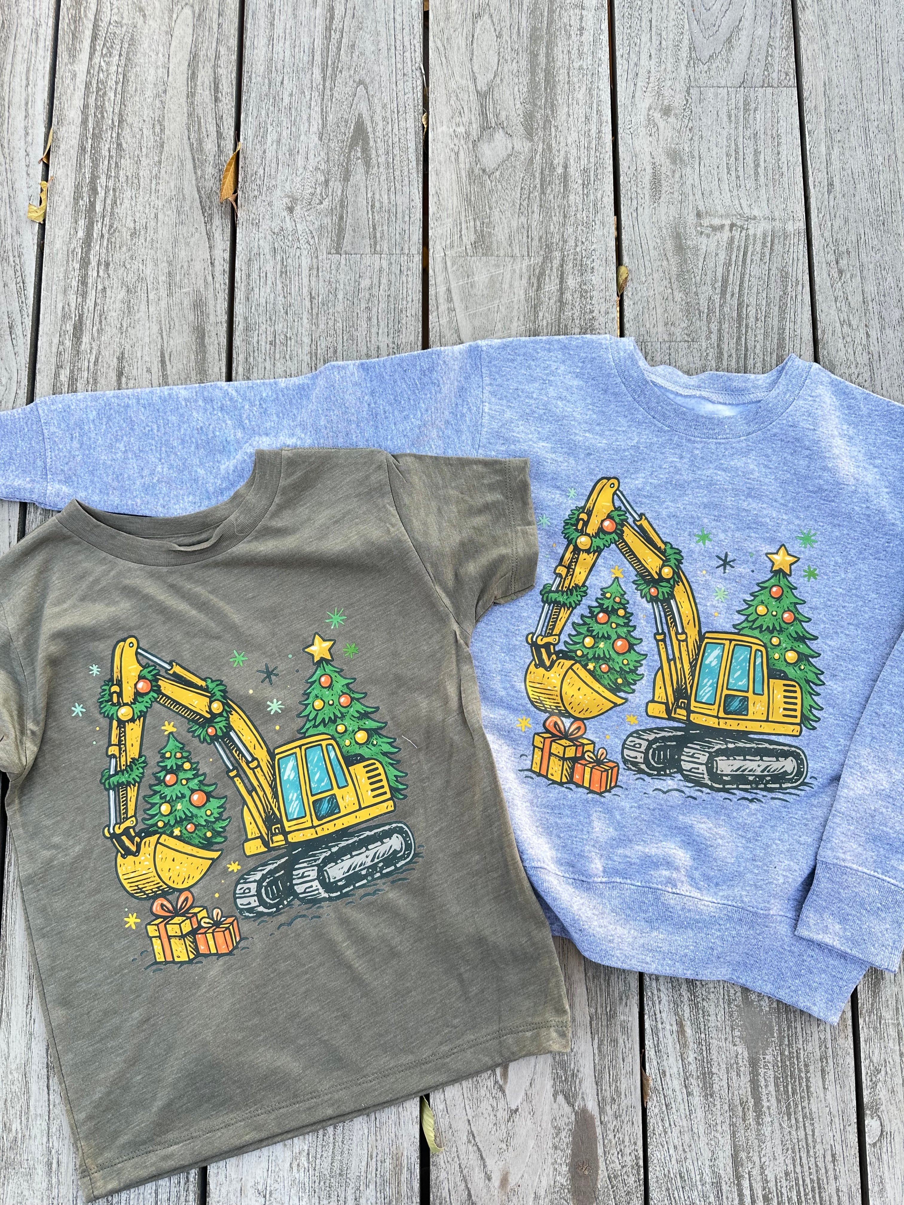 CONSTRUCTION CHRISTMAS - KIDS CREWNECK SWEATER