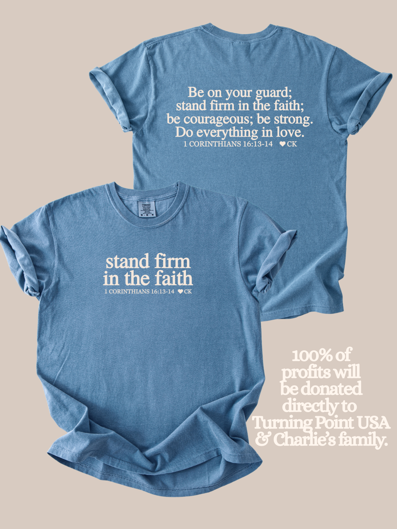 stand firm in the faith | CHARLIE KIRK - Adult short sleeve tee