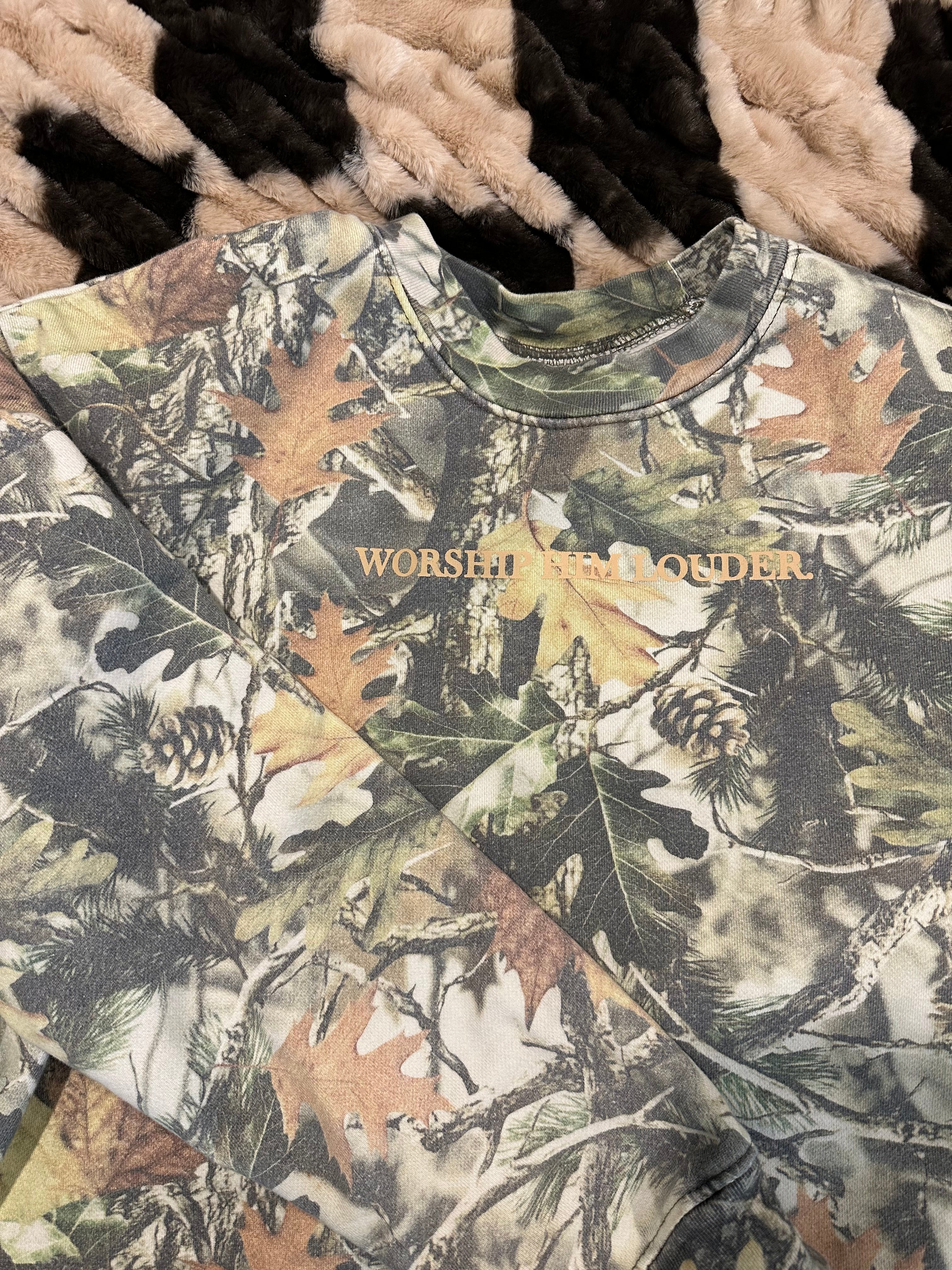 JESUS IS COMING BACK SOON - CAMO VINTAGE EMBROIDERED CREWNECK