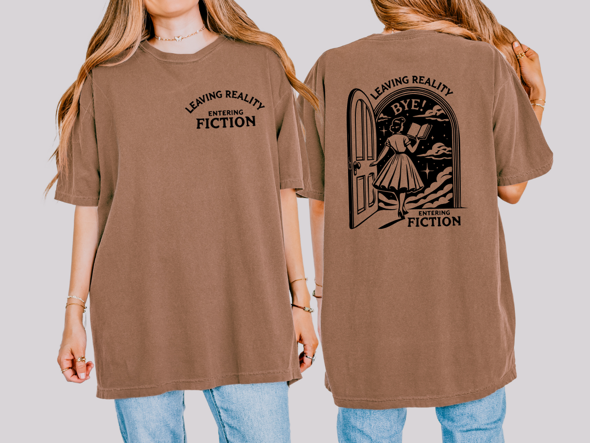 LEAVING REALITY ENTERING FICTION (FRONT AND BACK) - ADULT TEE