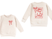 YOU ARE SO LOVED JOHN 3:16 (BOW FRONT+BACK) - KIDS CREWNECK