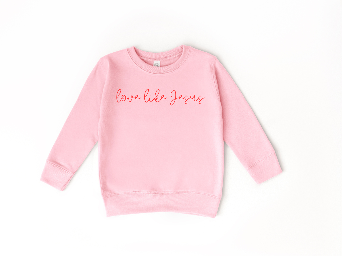 LOVE LIKE JESUS (RED PRINT) - KIDS CREWNECK