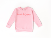 LOVE LIKE JESUS (RED PRINT) - KIDS CREWNECK