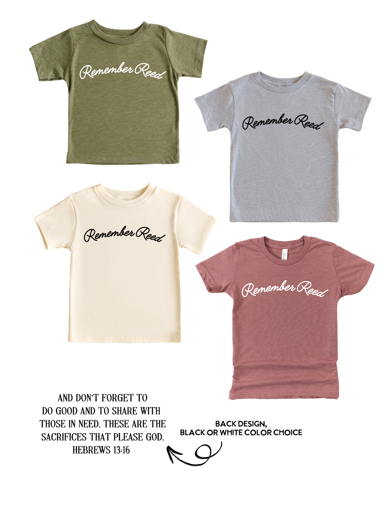 REMEMBER REED - CHILDRENS TEE