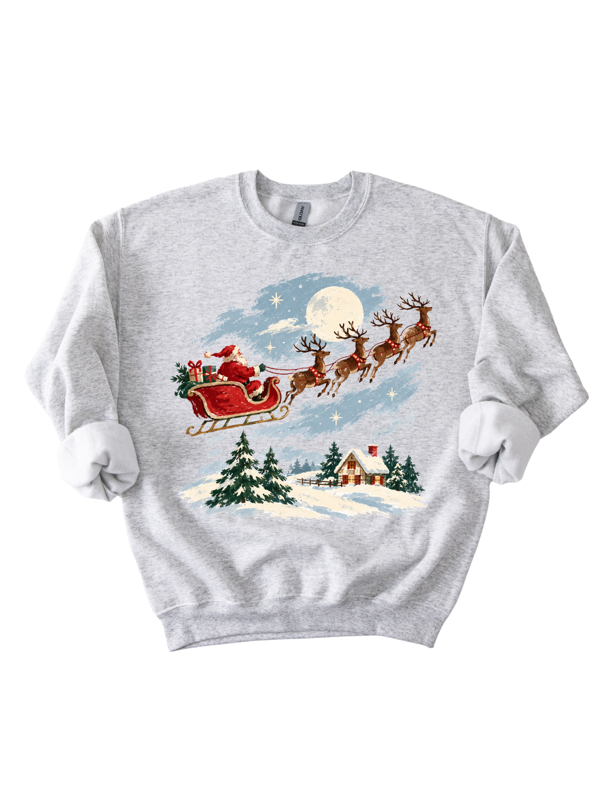 NOSTALGIC SANTA SLEIGH RIDE - ADULT CREWNECK