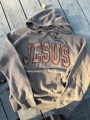 JESUS APPLIQUÉ WASHED SWEATER
