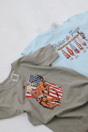 YOUTH FLAG COWBOY TEE SHIRT