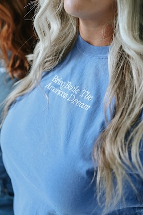 BRING BACK THE AMERICAN DREAM - EMBROIDERED TEE SHIRT