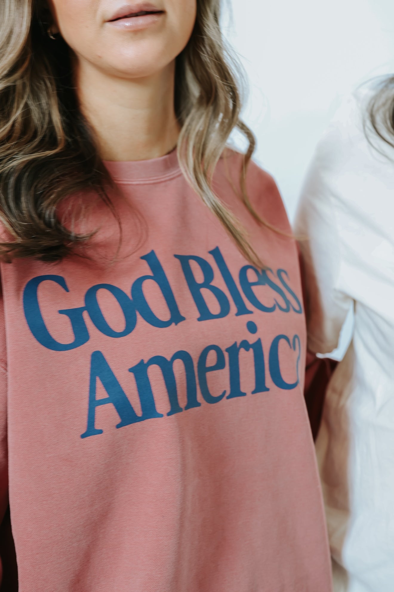 ADULT GOD BLESS AMERICA - WASHED CREWNECK