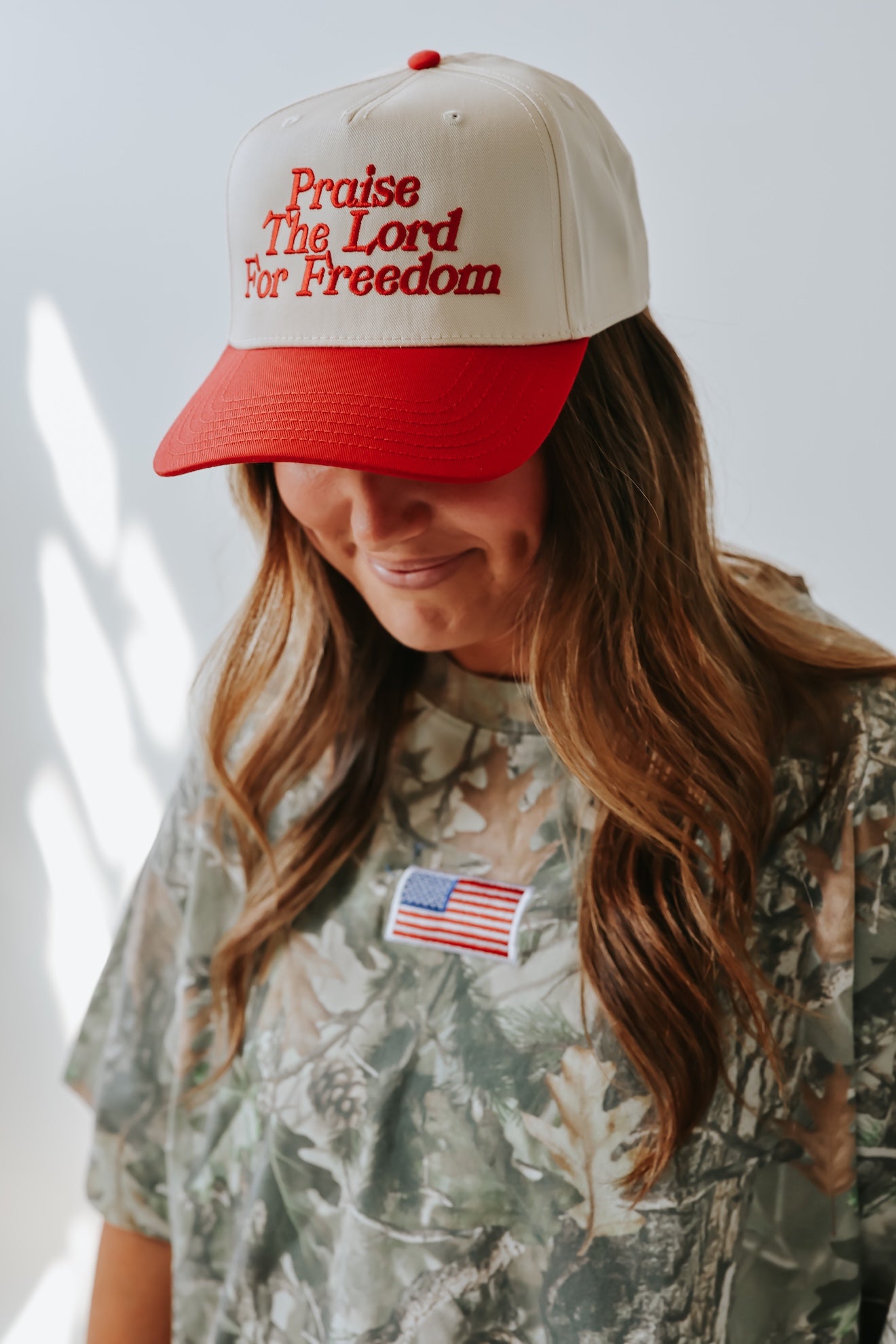 PRAISE THE LORD FOR FREEDOM - EMBROIDERED HAT