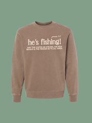 HE'S FISHING! GENESIS 9:3 - Adult Washed Crewneck