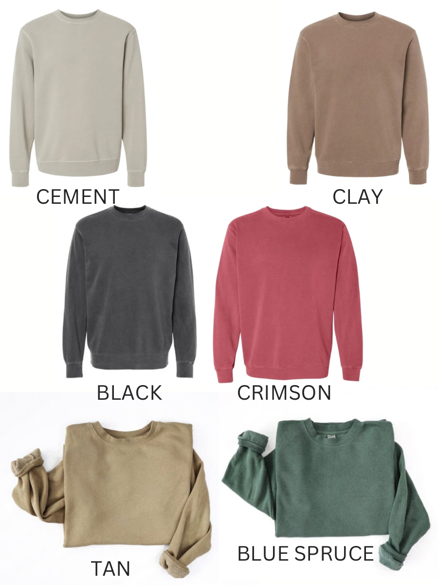 ALL FOR HIS GLORY EMBROIDERED - ADULT WASHED SWEATER