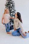 MINI TREES WITH BOWS ADULT CREWNECK