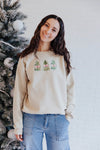 MINI TREES WITH BOWS ADULT CREWNECK