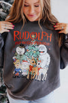 RUDOLPH THE RED NOSED REINDEER WASHED CREWNECK