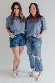 GOD BLESS AMERICA, LAND THAT I LOVE - EMBROIDERED ADULT SHORT SLEEVE TEE