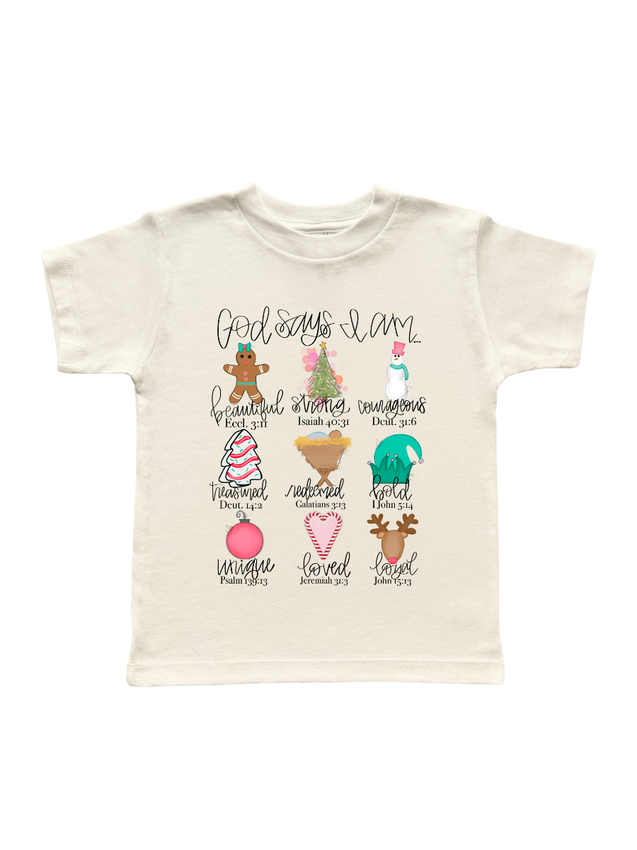 GOD SAYS I AM • CHRISTMAS - KIDS TEE SHIRT