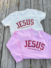 JESUS THE WAY THE TRUTH & THE LIFE - KIDS CREWNECK SWEATER