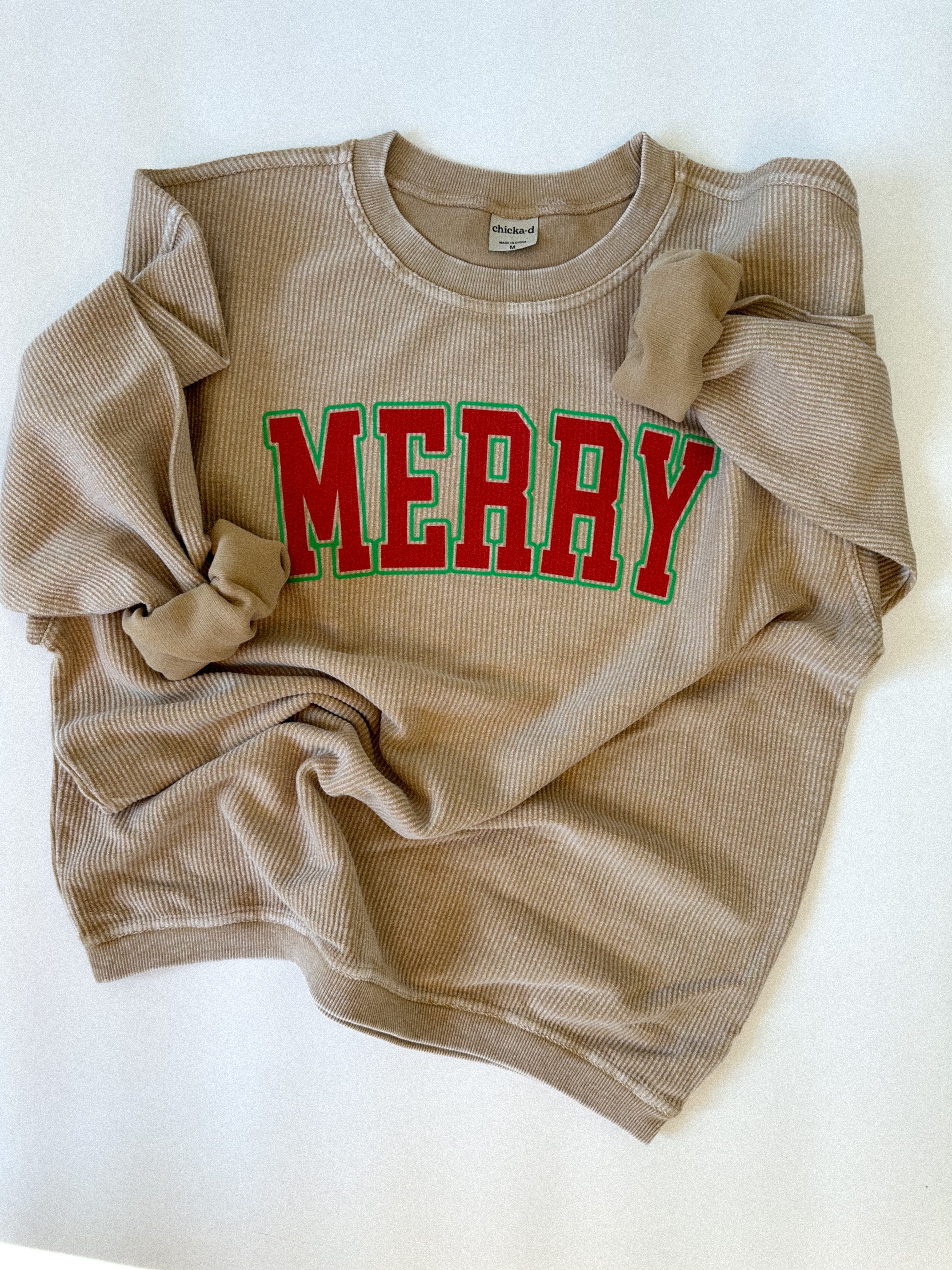 MERRY TAN CORDED CREWNECK