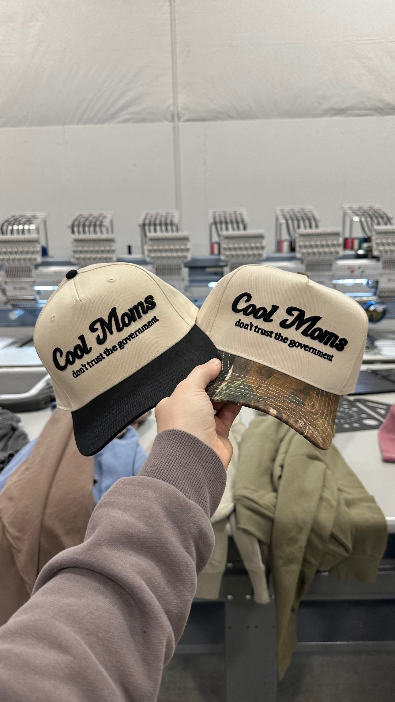 COOL MOMS DON’T TRUST THE GOVT - PUFF EMBROIDERED HAT