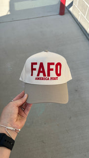 FAFO AMERICA FIRST - ADULT EMBROIDERED HAT