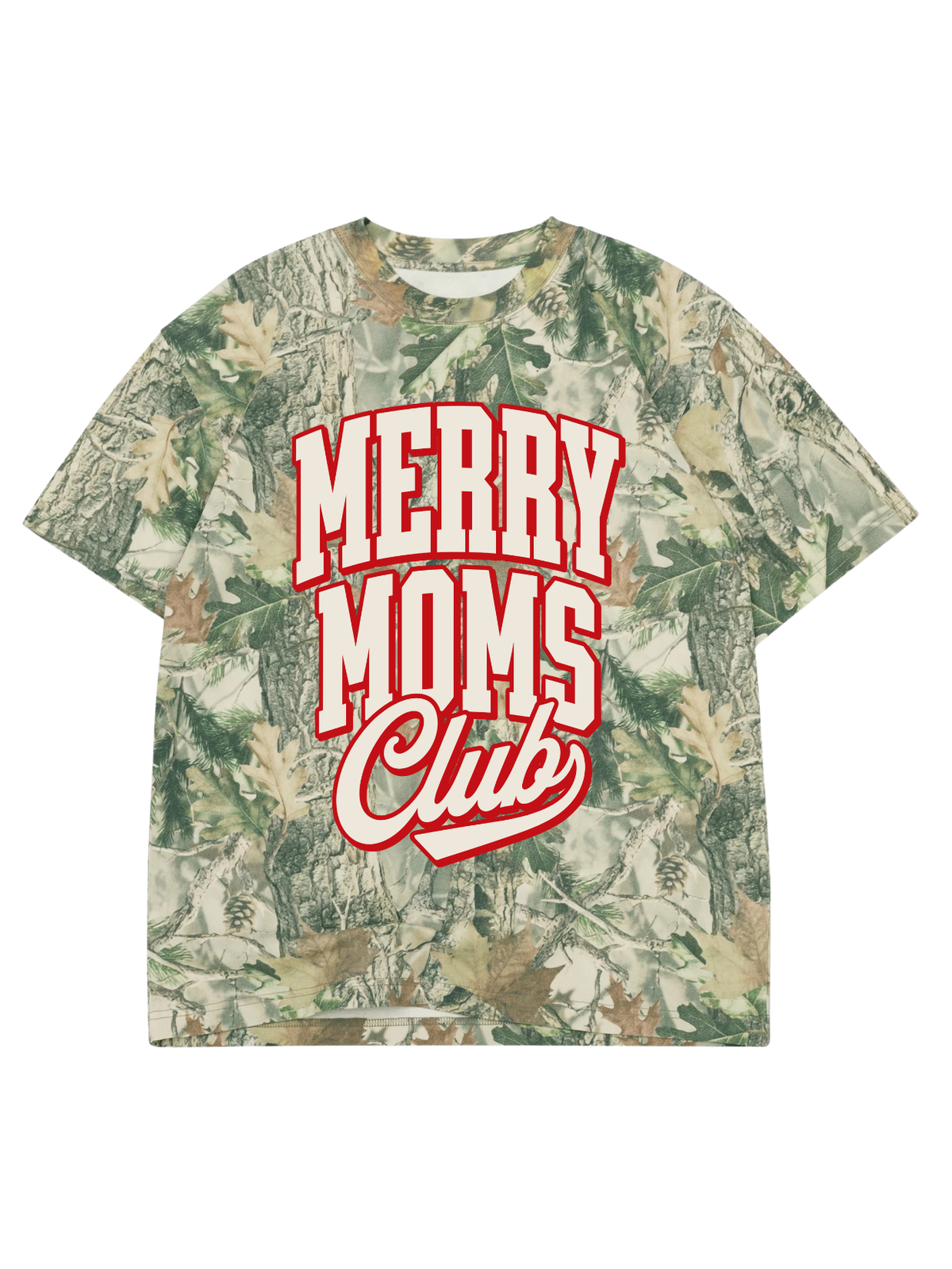 MERRY MOMS CLUB VINTAGE CAMO TEE