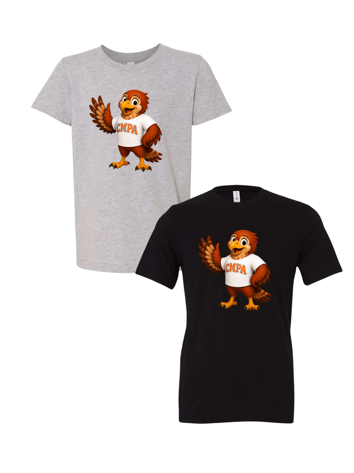 YOUTH TEE - CALVARY MERIDIAN PREP ACADEMY HAWK WITH CMPA SHIRT