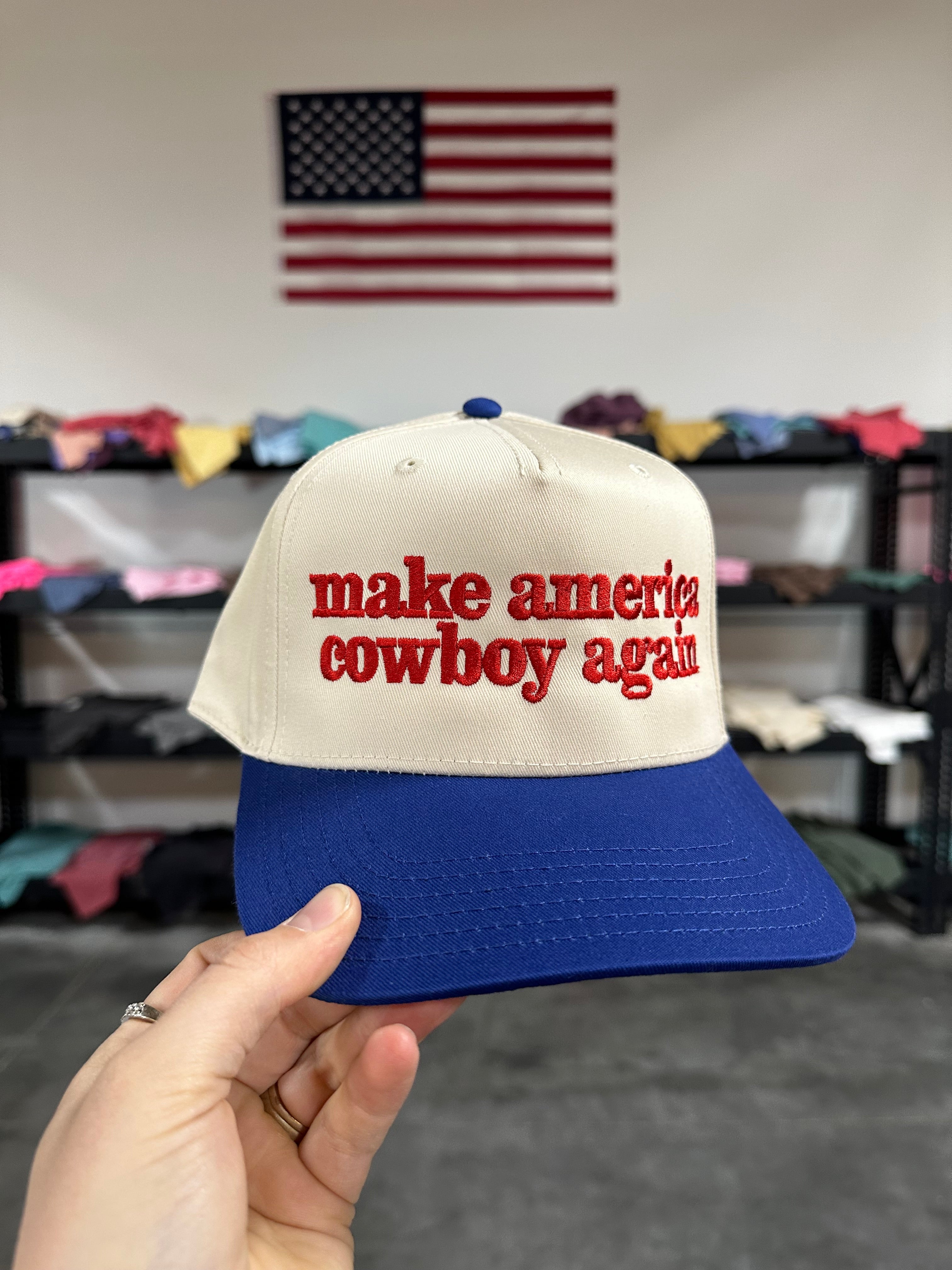 MAKE AMERICA COWBOY AGAIN - ADULT EMBROIDERED HAT