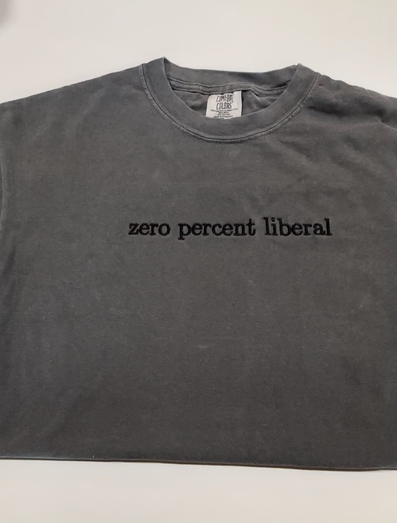 ZERO PERCENT LIBERAL - EMBROIDERED TEE