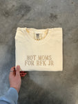 HOT MOMS FOR RFK JR - EMBROIDERED ADULT SHORT SLEEVE TEE