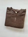 CROSS CORDED CREWNECK