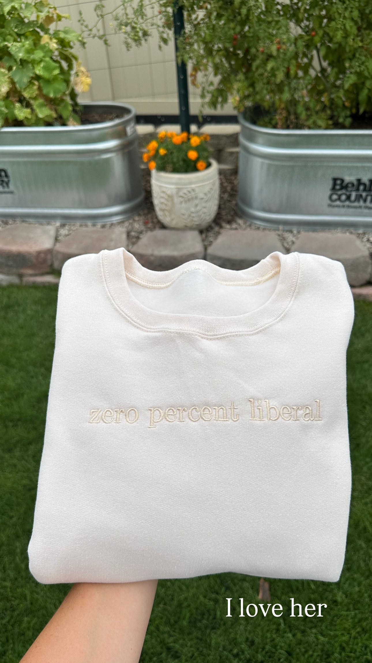 ZERO PERCENT LIBERAL - ADULT CREWNECK SWEATER