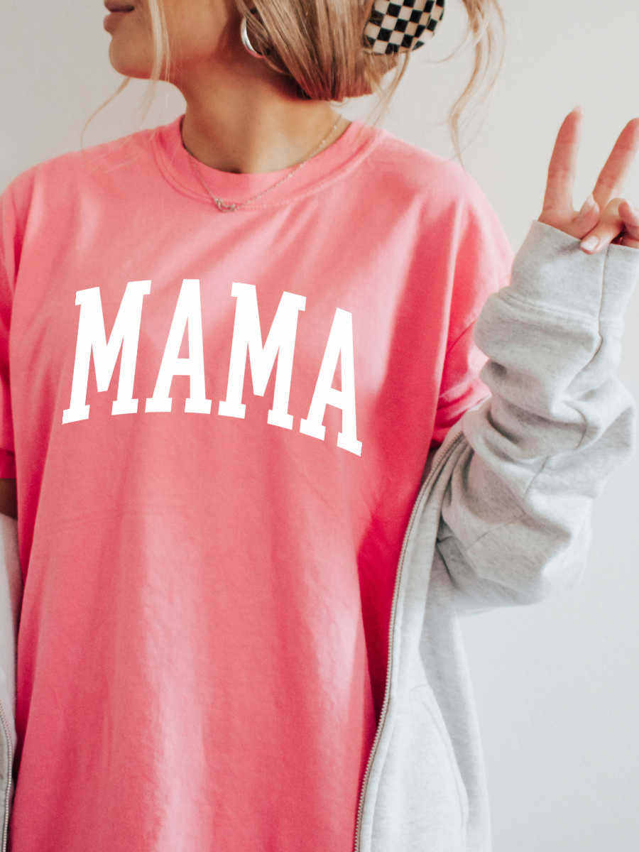 NEW MAMA TEE - WHITE PRINT