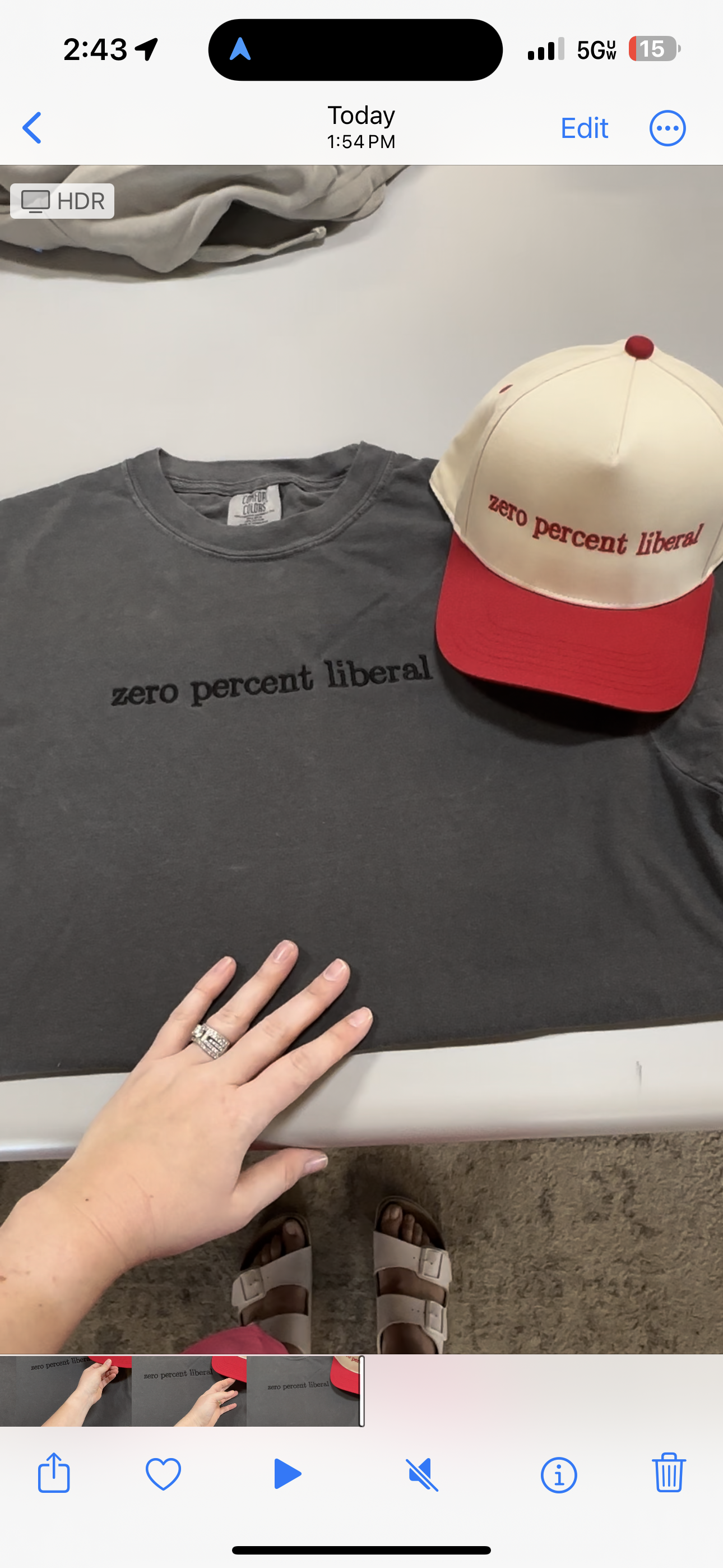 ZERO PERCENT LIBERAL - EMBROIDERED TEE