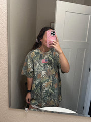 CAMO OVERSIZED AMERICAN FLAG EMBROIDERED TEE
