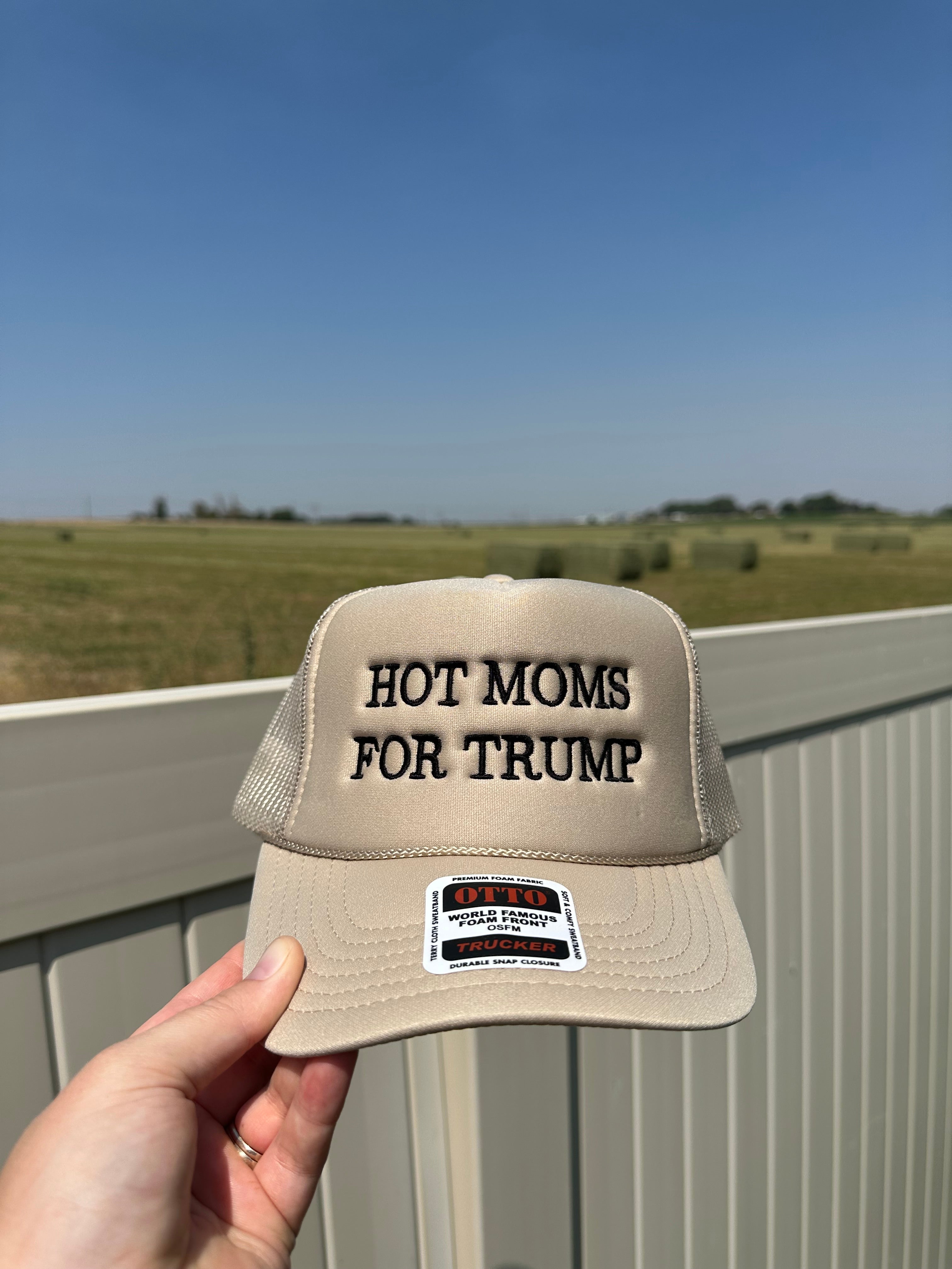 HOT MOMS FOR TRUMP CUSTOMIZABLE FOAM TRUCKER CAP