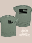 GOD FAMILY COUNTRY in that order. | CHARLIE KIRK - Adult short sleeve tee
