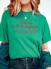 UNTO US A SON IS GIVEN - ADULT TEE