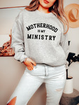 MOTHERHOOD IS MY MINISTRY / KINGDOM WORK FOREARM - ADULT CREWNECK
