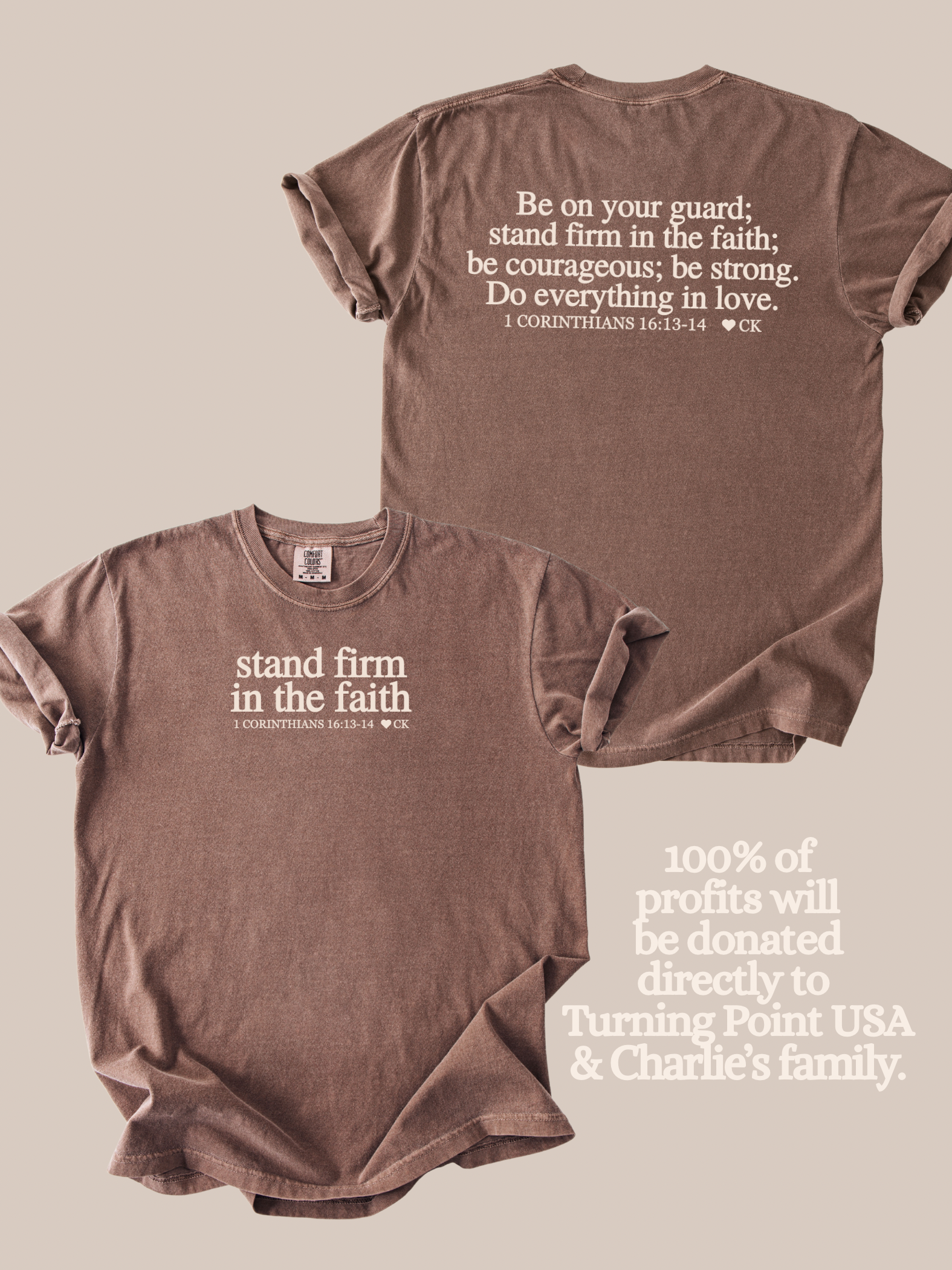 stand firm in the faith | CHARLIE KIRK - Adult short sleeve tee