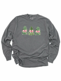 MINI TREES WITH BOWS ADULT LONG SLEEVE TEE