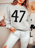 BASIC 47 ADULT CREWNECK • BLACK PRINT