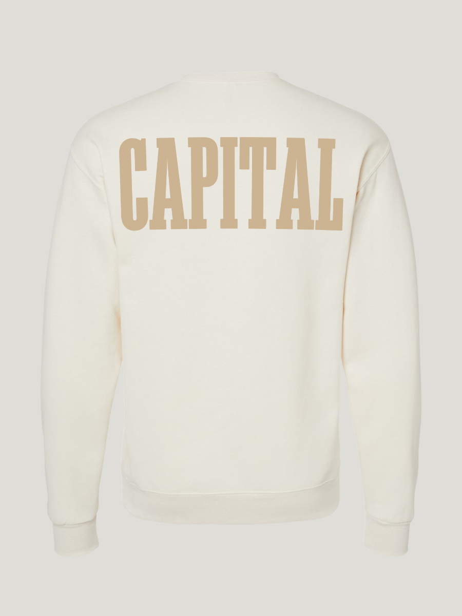 ADULT ACROSS THE BACK CAPITAL CREWNECK SWEATER
