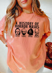 A HISTORY OF HORROR MASKS - ADULT TEE