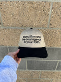 stand firm and be courageous in your faith | Charlie Kirk - Adult Embroidered Hat